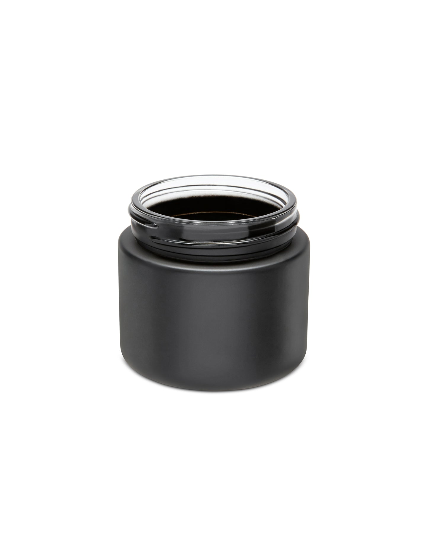 2oz Straight Sided Matte Black Glass Jars