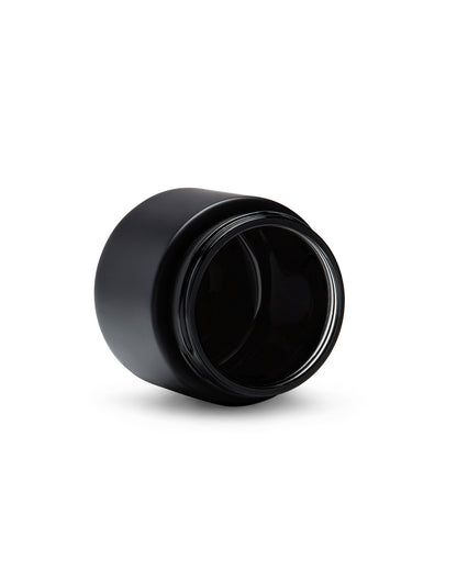 2oz Straight Sided Matte Black Glass Jars