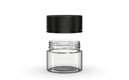 Chubby Gorilla|2oz Clear Jar W/ Spiral CR Black Cap