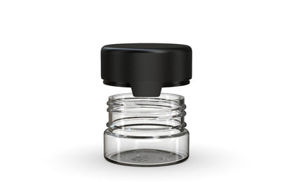 Chubby Gorilla|1oz Clear Container W/ Aviator CR Black Cap