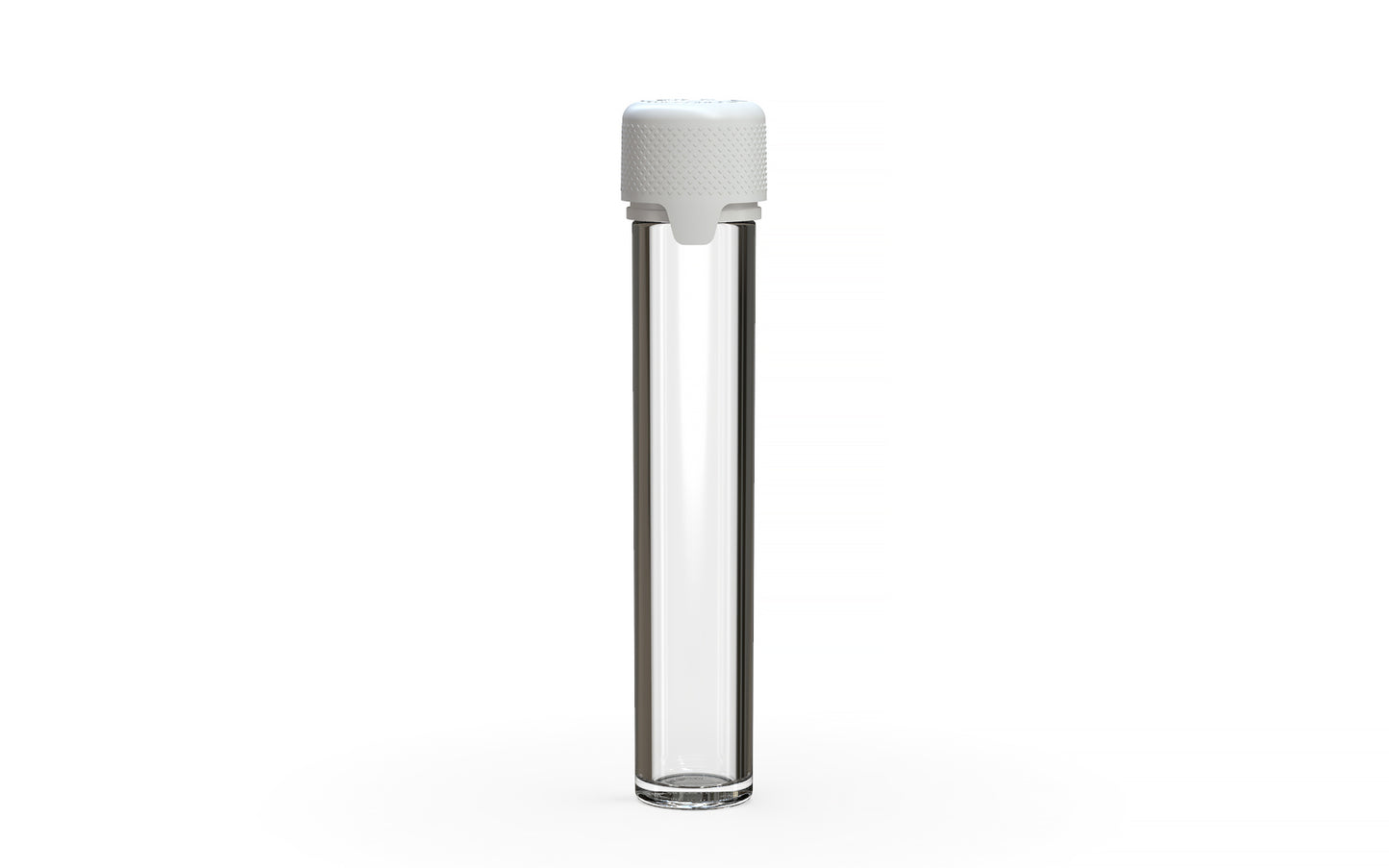 Chubby Gorilla|25x100mm Clear Flat Bottom Tube W/ Aviator CR White Cap