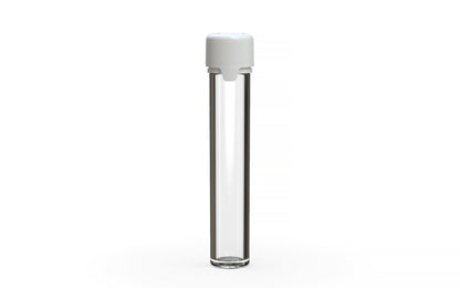 Chubby Gorilla|25x100mm Clear Flat Bottom Tube W/ Aviator CR White Cap