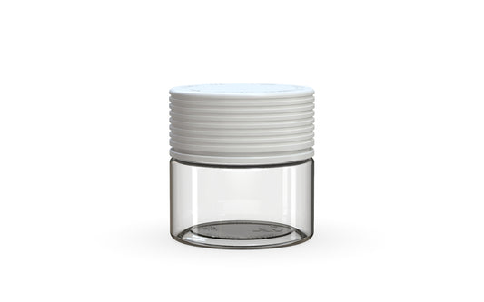 Chubby Gorilla|2oz Clear Jar W/ Spiral CR White Cap