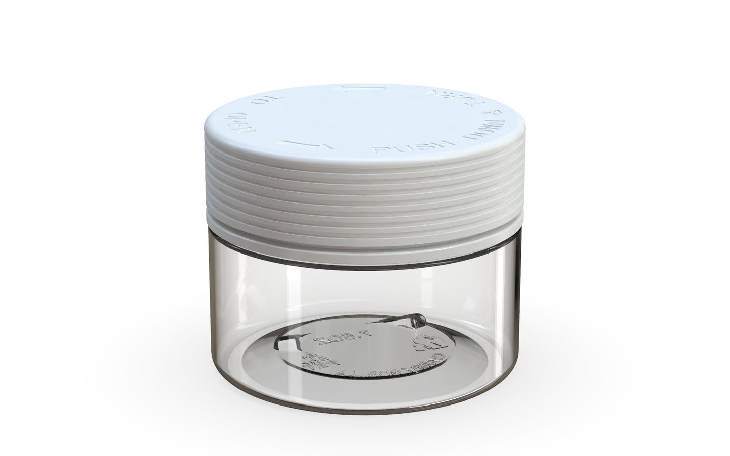 Chubby Gorilla|7.5oz Clear XL Jar W/ Spiral CR White Cap