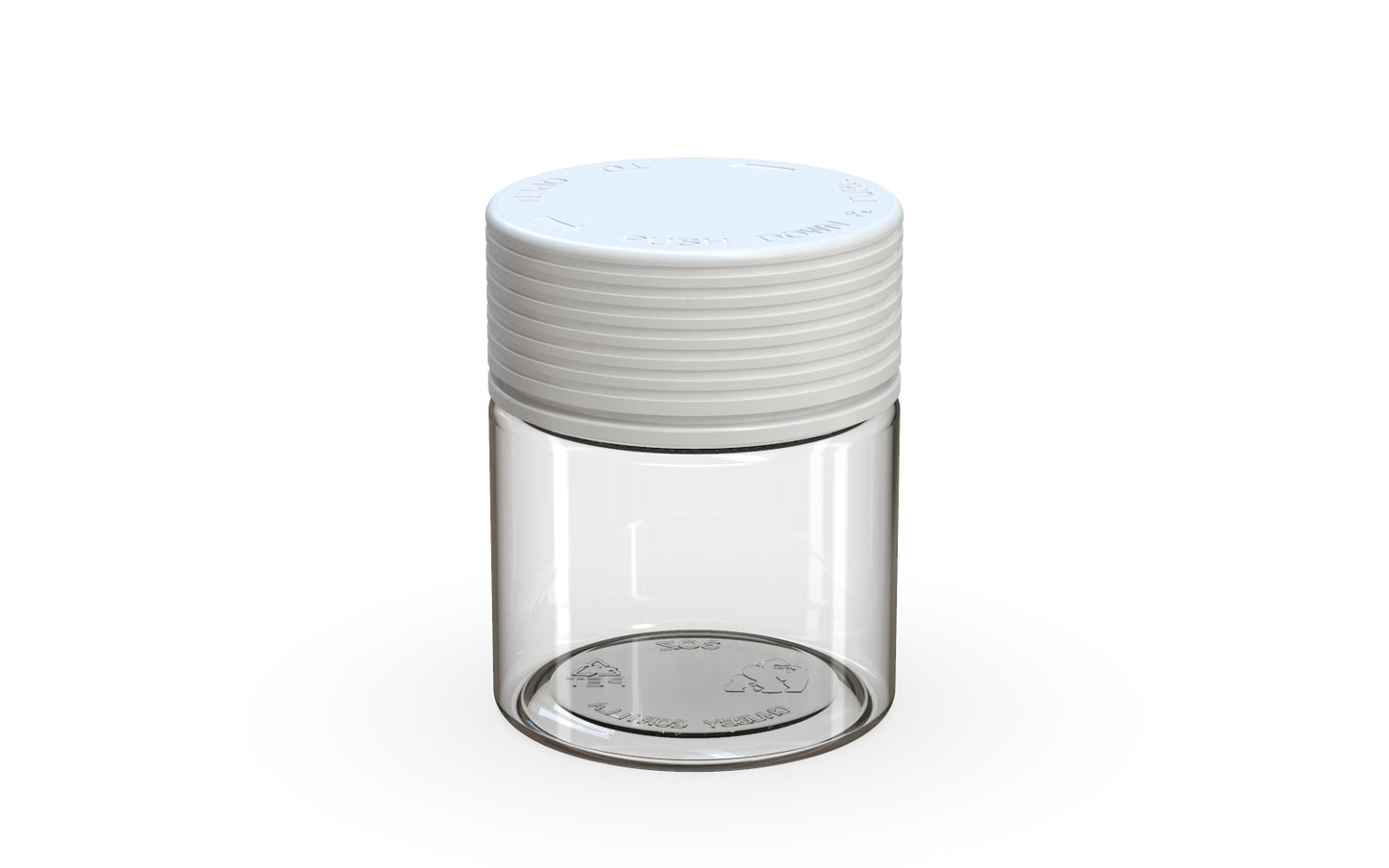 Chubby Gorilla|3oz Clear Jar W/ Spiral CR White Cap