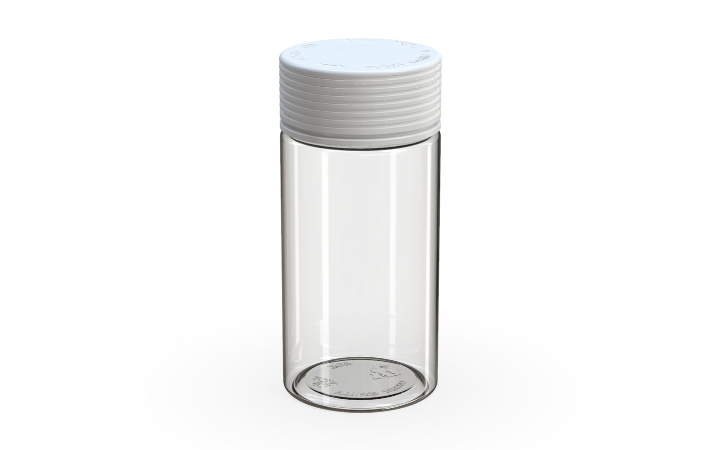 Chubby Gorilla|6oz Clear Jar W/ Spiral CR White Cap