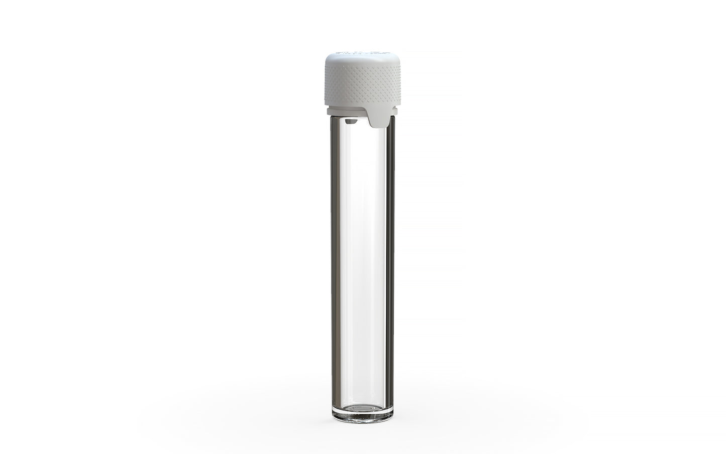 Chubby Gorilla|25x100mm Clear Flat Bottom Tube W/ Aviator CR White Cap