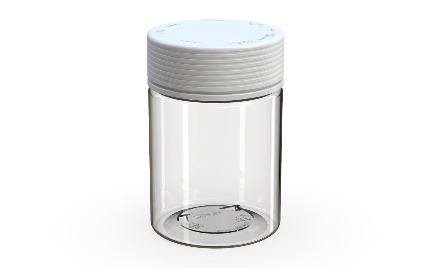 Chubby Gorilla|21.5oz Clear XL Jar W/ Spiral CR White Cap