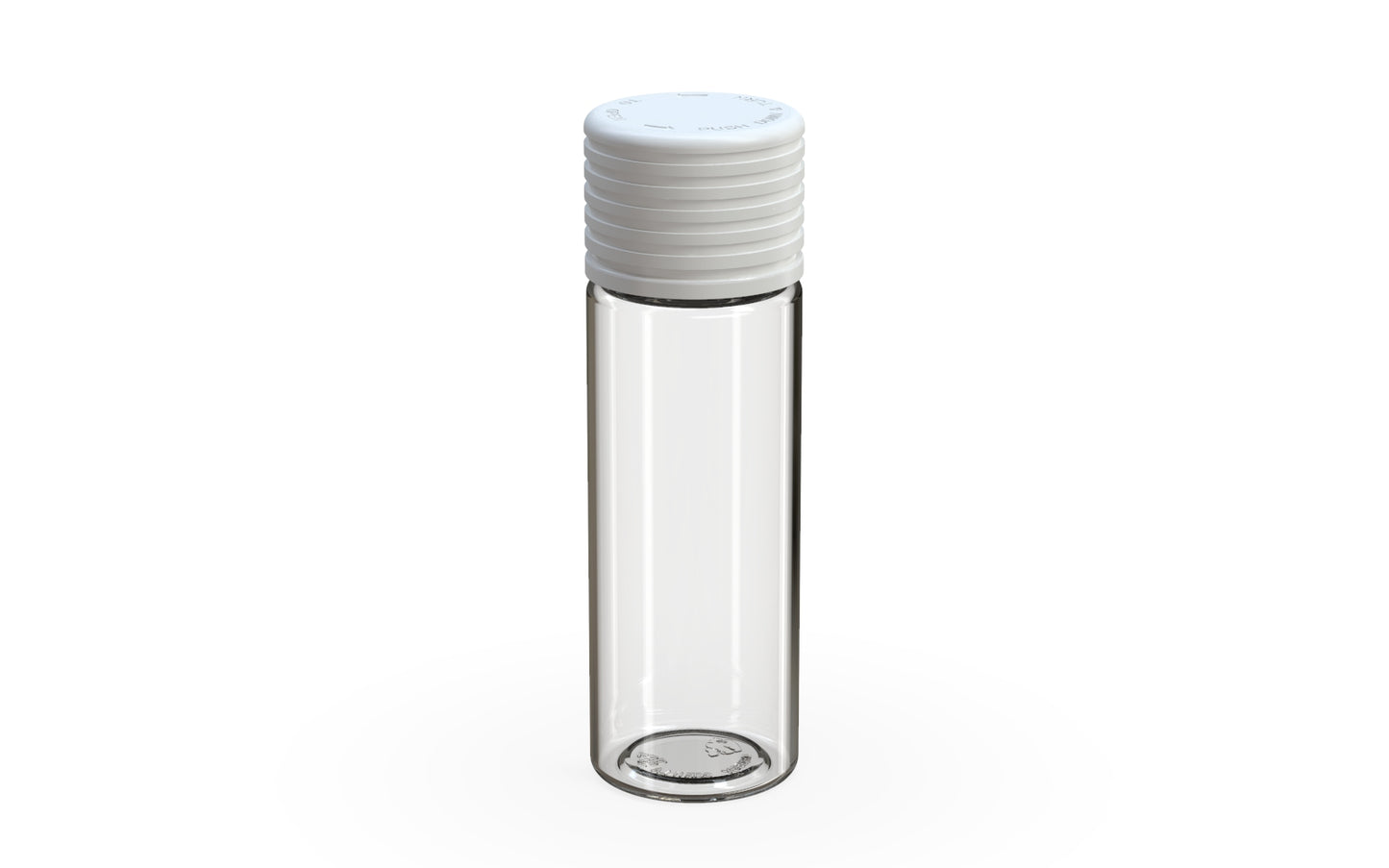 Chubby Gorilla|25x65mm Clear Tube W/ Spiral CR White Cap