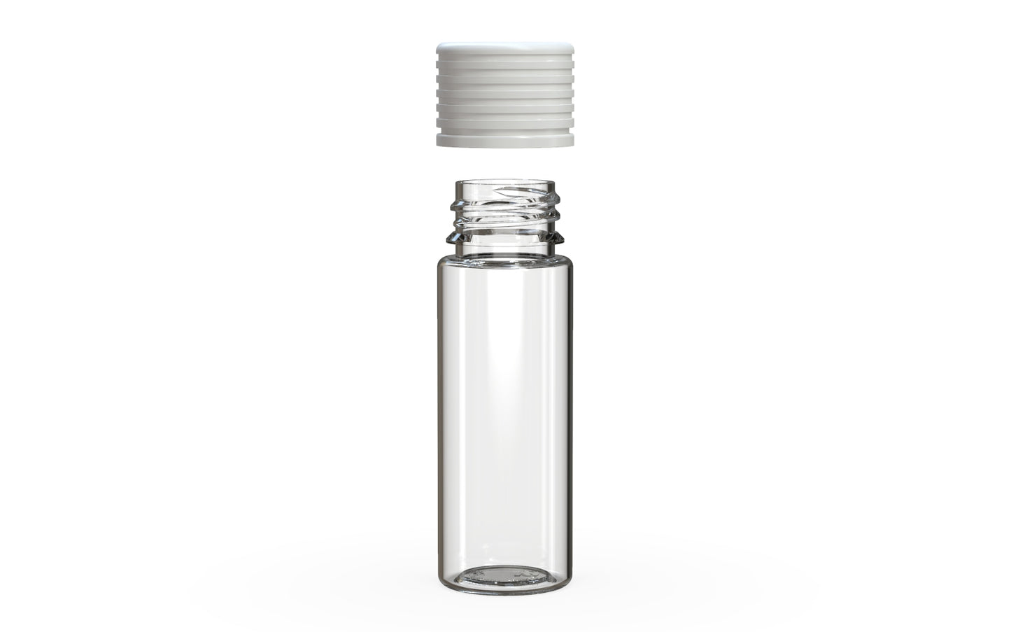 Chubby Gorilla|25x65mm Clear Tube W/ Spiral CR White Cap