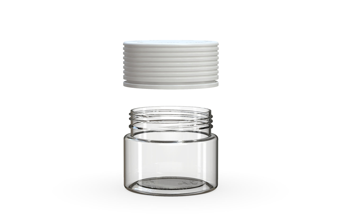 Chubby Gorilla|2oz Clear Jar W/ Spiral CR White Cap