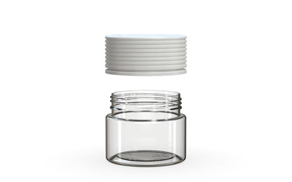 Chubby Gorilla|2oz Clear Jar W/ Spiral CR White Cap