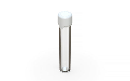 Chubby Gorilla|25x100mm Clear Flat Bottom Tube W/ Aviator CR White Cap