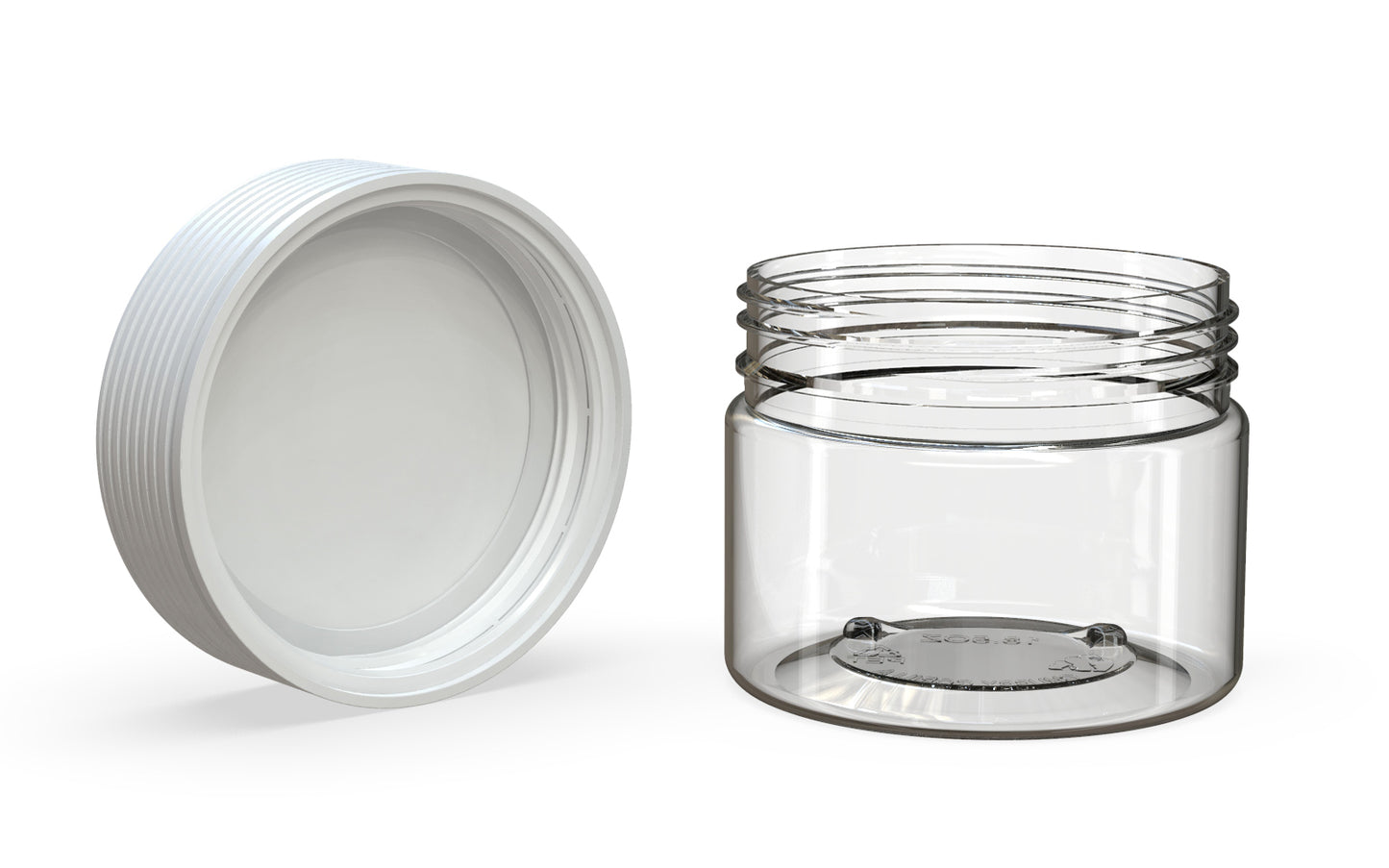 Chubby Gorilla|10oz Clear XL Jar W/ Spiral CR White Cap