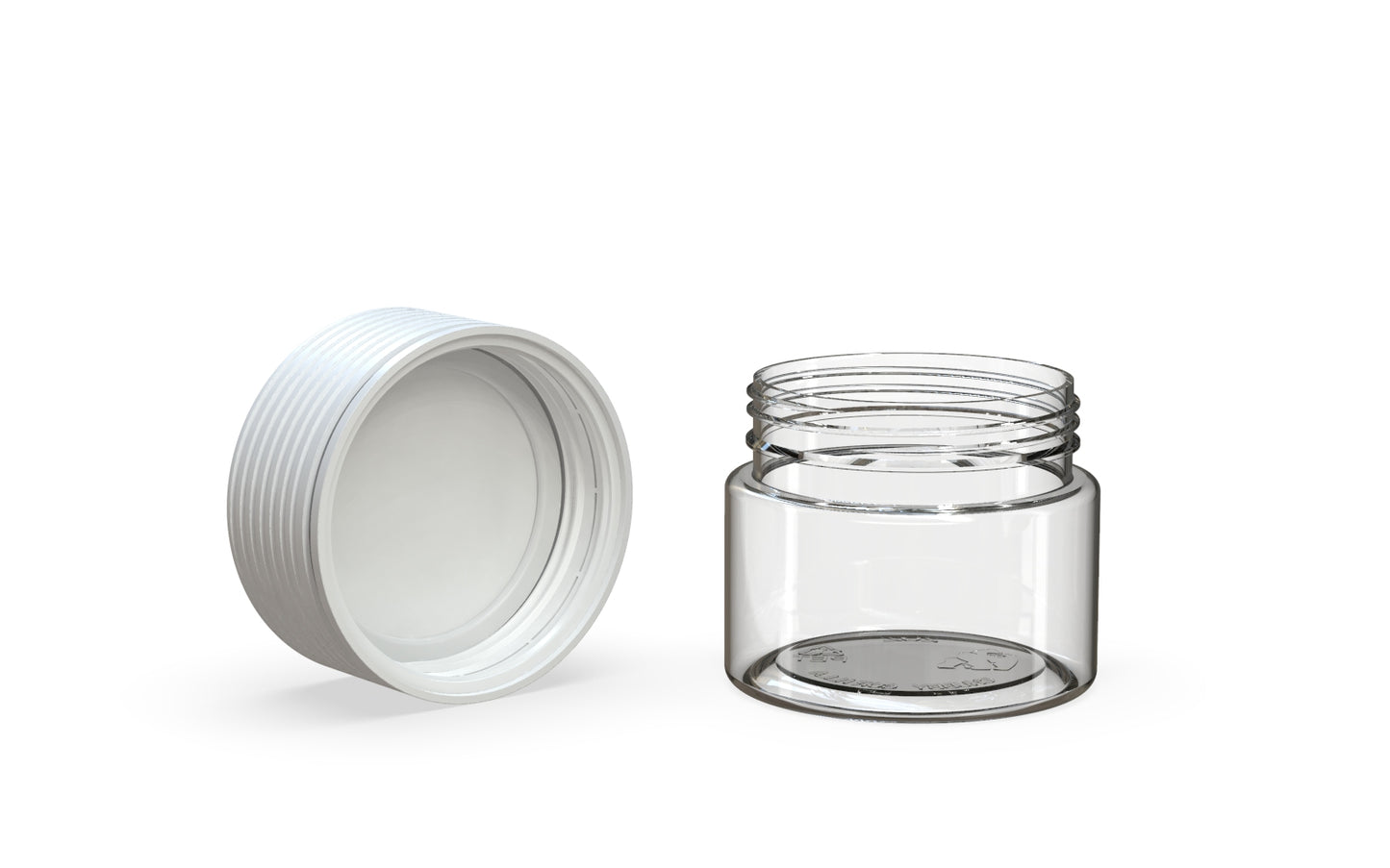 Chubby Gorilla|2oz Clear Jar W/ Spiral CR White Cap