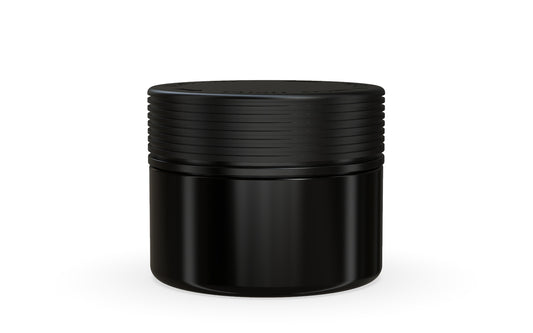 Chubby Gorilla|7.5oz Black XL Jar W/ Spiral CR Black Cap