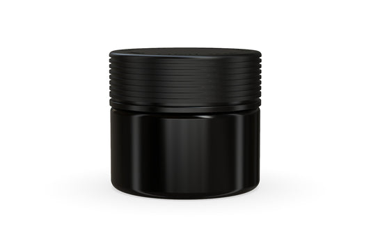 Chubby Gorilla|10oz Black XL Jar W/ Spiral CR Black Cap
