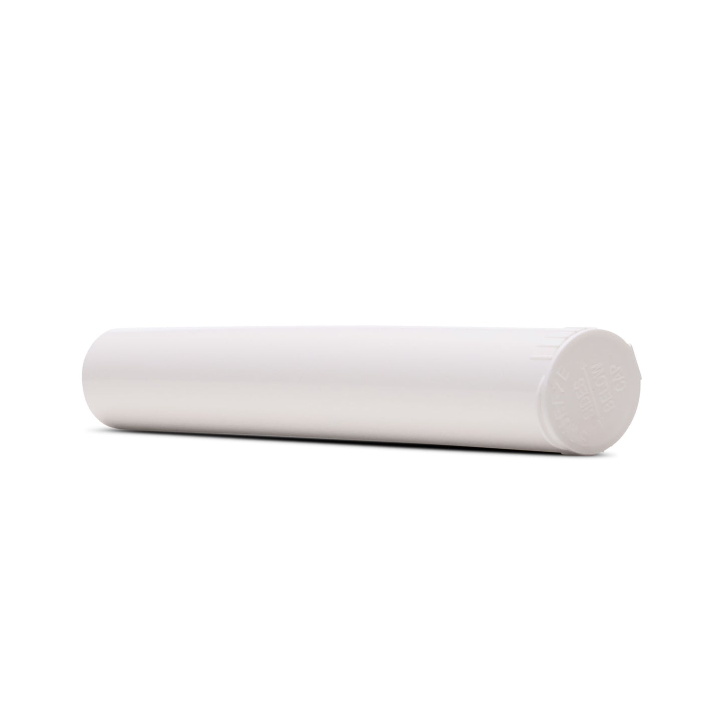 116mm Child Resistant King Size Pop Top White Opaque Plastic Pre-Roll Tubes