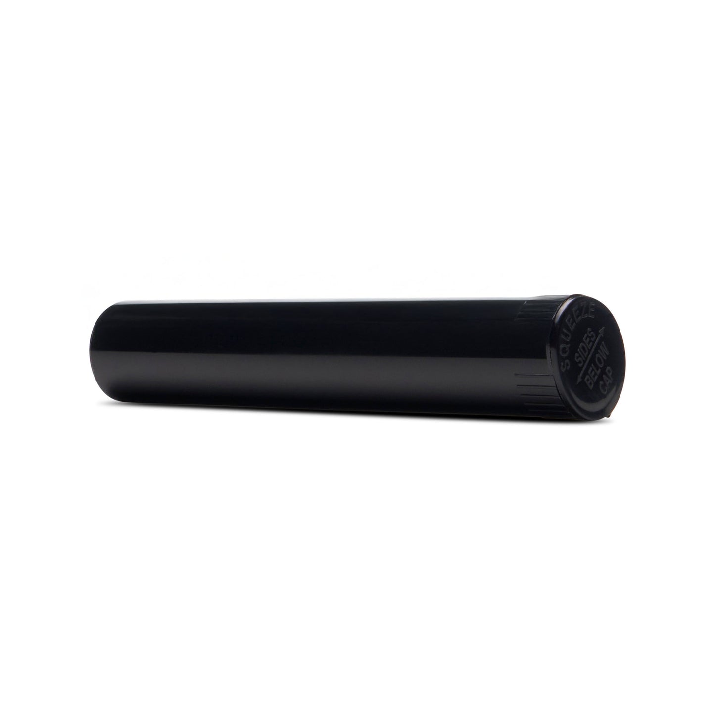 90mm Child Resistant Black Opaque Pop Top Plastic Pre-Roll Tubes