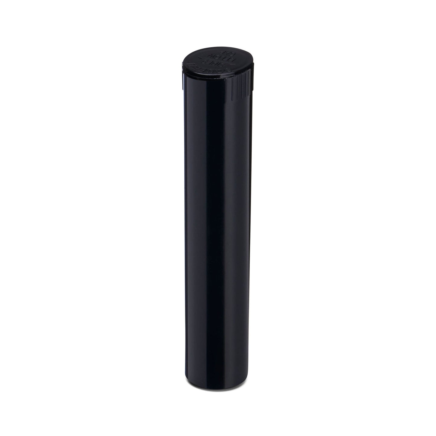 90mm Child Resistant Black Opaque Pop Top Plastic Pre-Roll Tubes