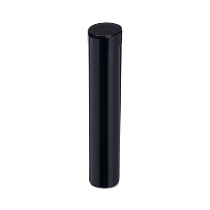 90mm Child Resistant Black Opaque Pop Top Plastic Pre-Roll Tubes