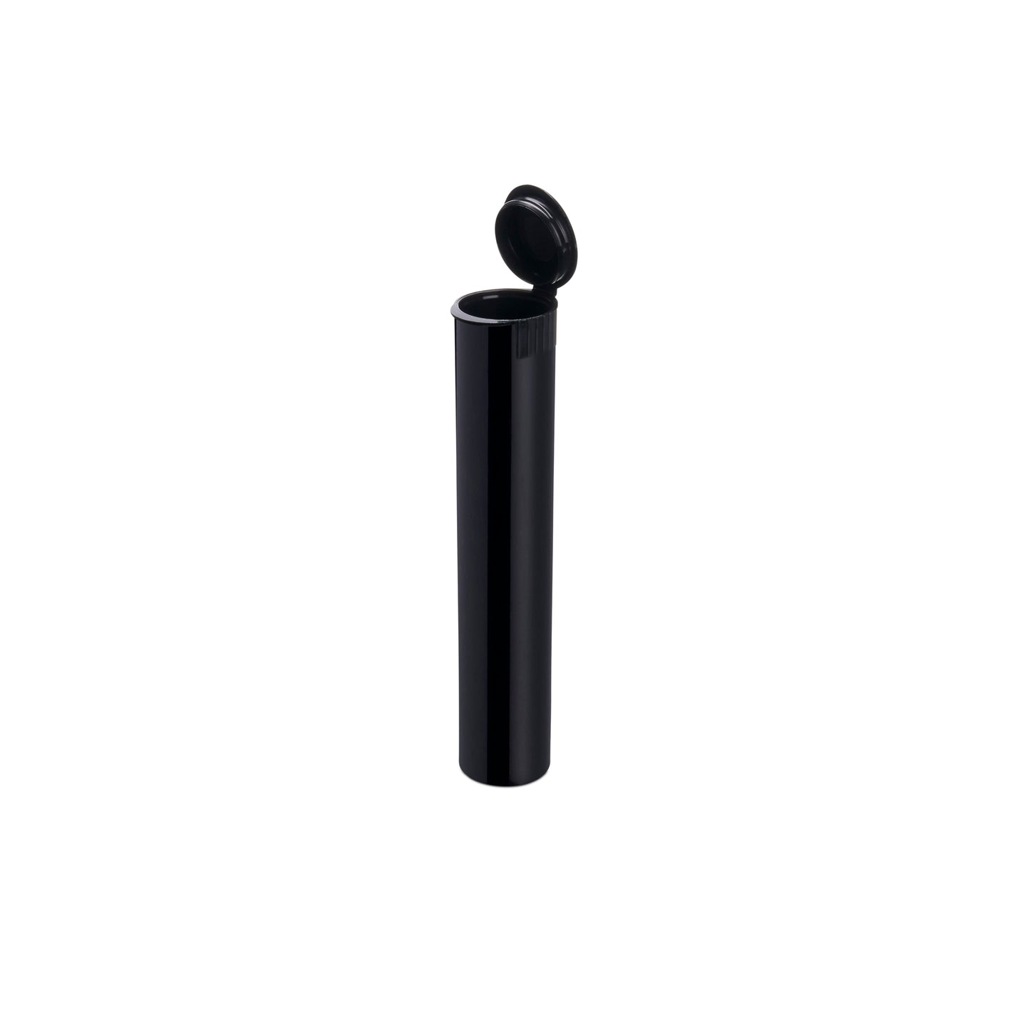 95mm Child Resistant Opaque Black Pop Top Plastic Pre-Roll Tubes
